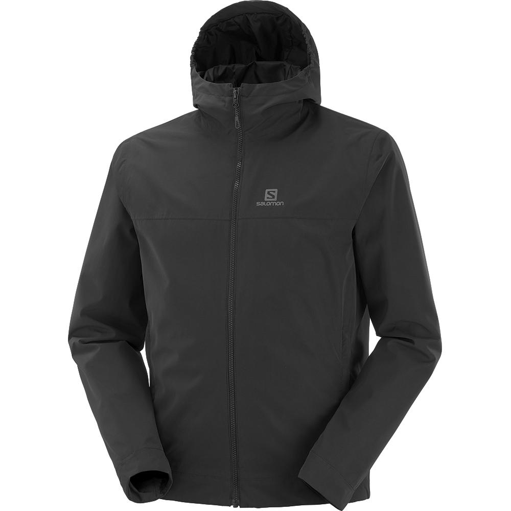 Salomon Singapore Mens Jackets - EXPLORE WP JKT M Black | 92704-XCIN